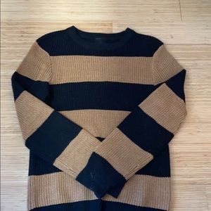 Men’s beige and black striped sweater
